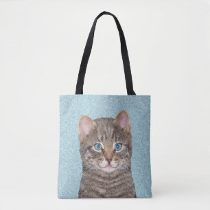 Gray Tabby Cat Painting - Niedliche Original Cat A