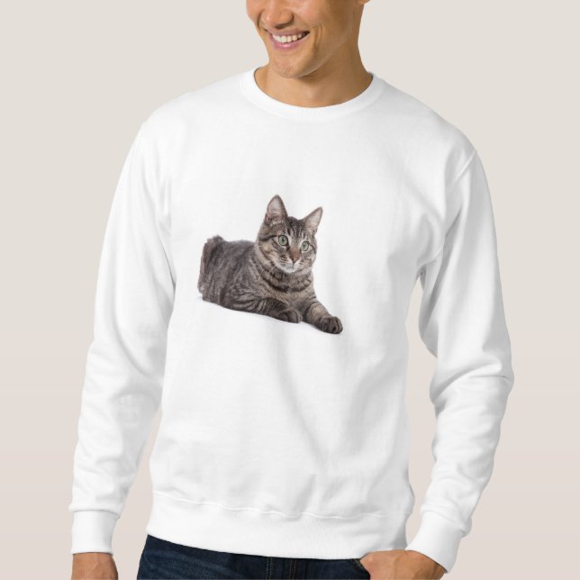 Gray Tabby Cat Sweatshirt (Vorderseite)