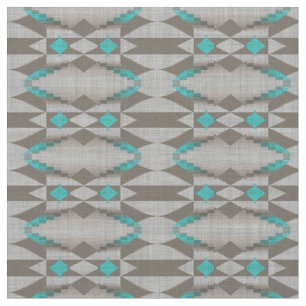Gray Taupe Aqua Aquamarines Türkisches Bad Stoff