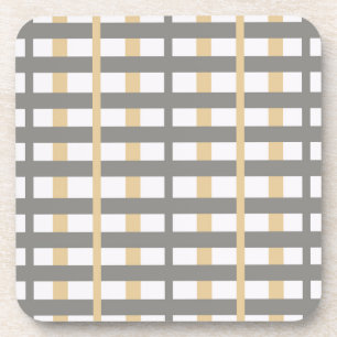 Gray Taupe Stripe Design © Cathy Thompson Art Getränkeuntersetzer