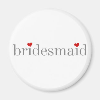Gray Text Bridesmaid Magnet