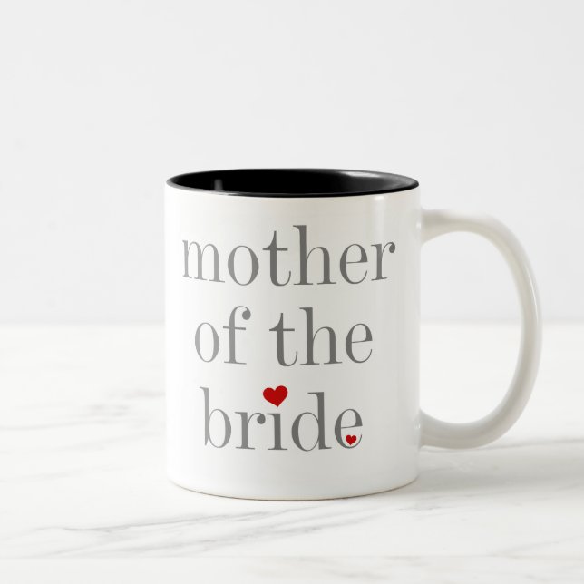 Gray Text Mutter von Bride Zweifarbige Tasse (Rechts)