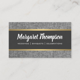 Gray Texture | Gold Metallic Visitenkarte