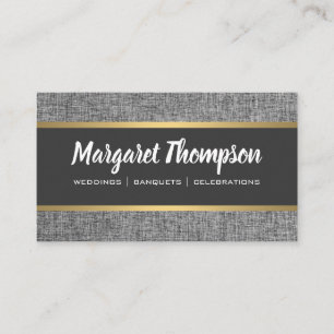 Gray Texture   Gold Metallic Visitenkarte