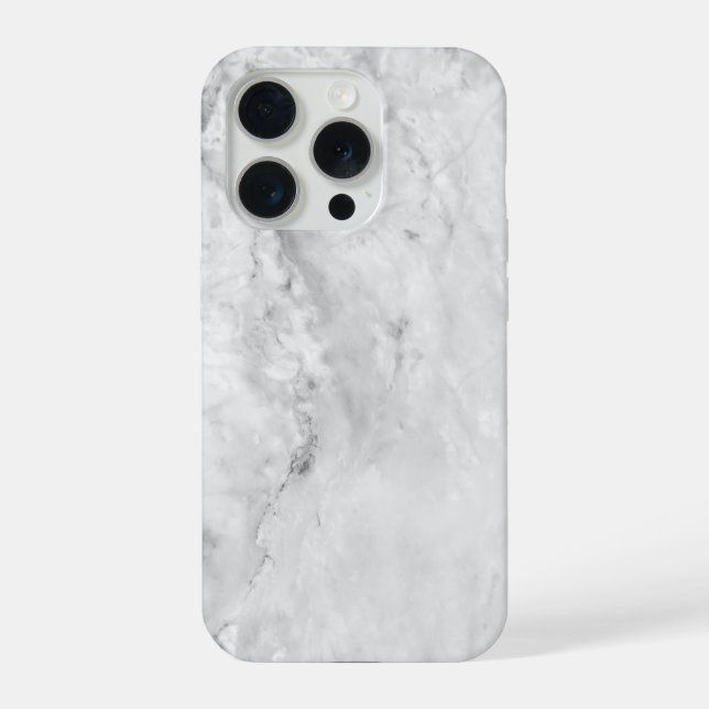 Gray Textured Marble iPhone Hülle (Rückseite)