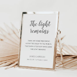 Gray the Light bleibt Offerte Memorial Service Poster