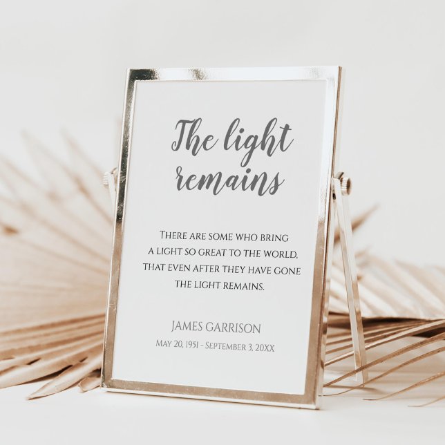 Gray the Light bleibt Offerte Memorial Service Poster (Von Creator hochgeladen)