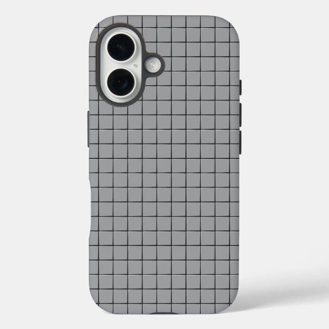 Gray Tile Pattern Case-Mate iPhone Hülle (Rückseite)
