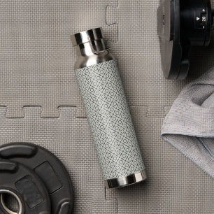 Gray Tiled Pattern Stilvoll Trinkflasche