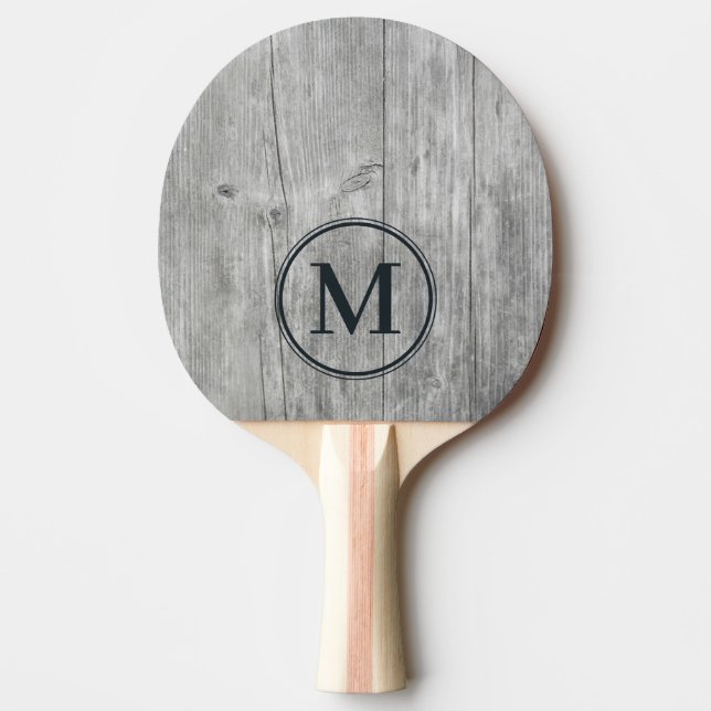 Gray Timber Monogram Tischtennis Schläger (Vorderseite)