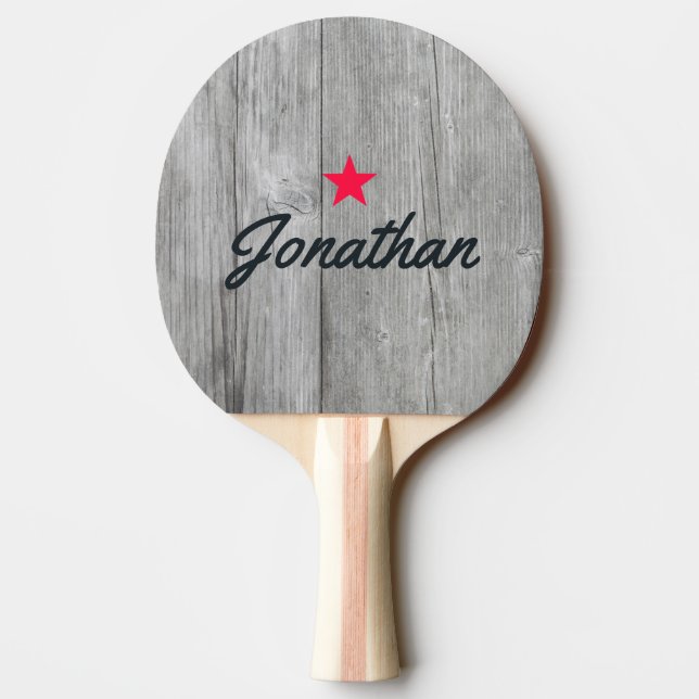 Gray Timber Vintage Star Signature Tischtennis Schläger (Rückseite)