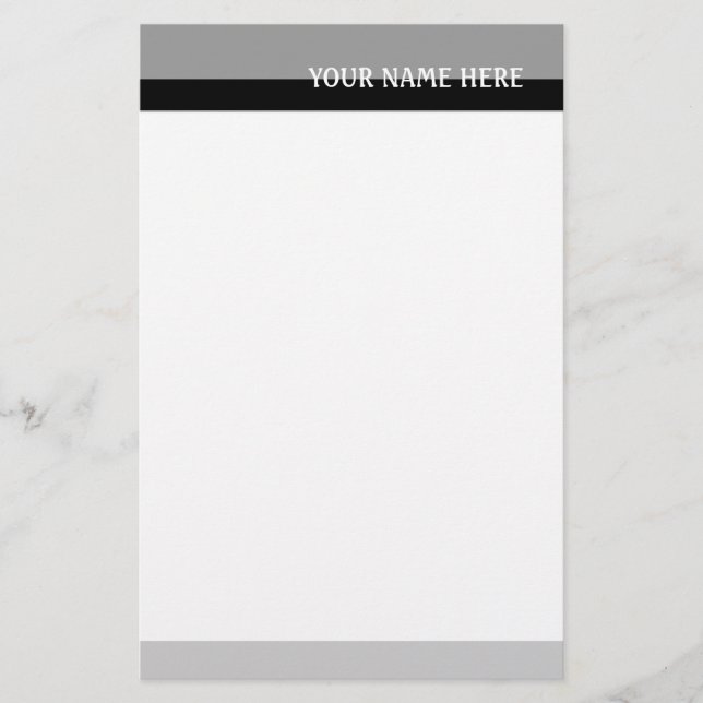 Gray Tones Briefpapier (Vorderseite)