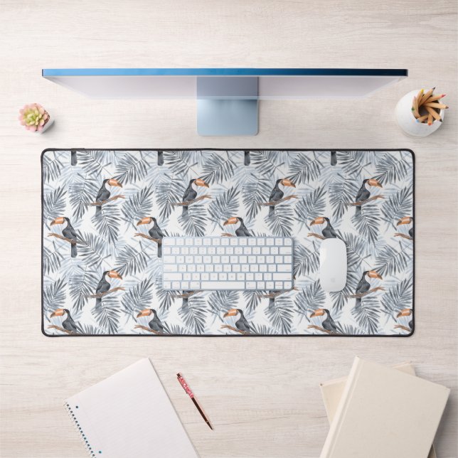 Gray Toucan Schreibtischunterlage (Büro 1)