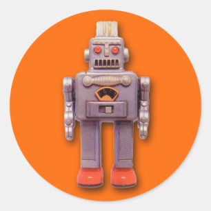 Gray Toy Robot Stickers (Blatt 6)