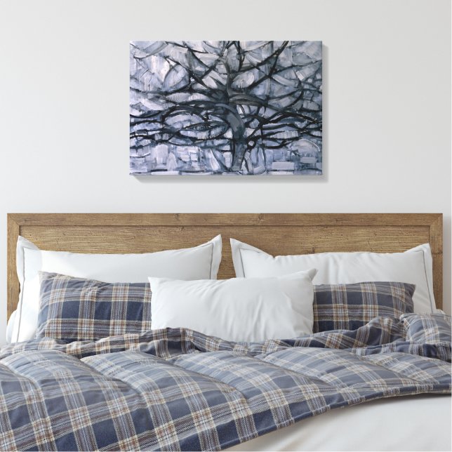 Gray Tree Leinwanddruck (Insitu (Schlafzimmer))