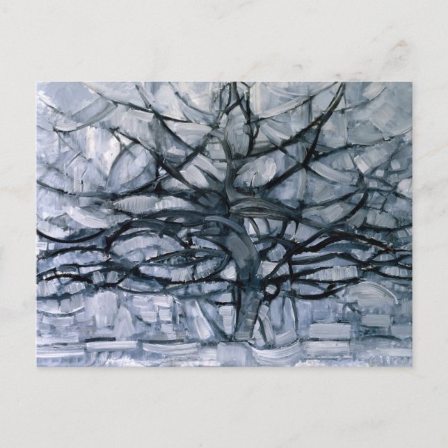 Gray Tree - Piet Mondrian - Abstrakte Art Postkart Postkarte (Vorderseite)