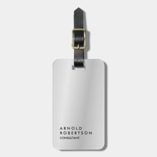 Gray Trendy Modernes Minimalistisch Gepäckanhänger