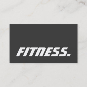 Gray Trendy Personal Trainer Fitness Business Card Visitenkarte