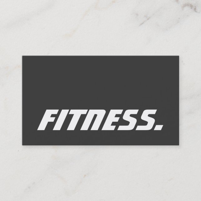 Gray Trendy Personal Trainer Fitness Business Card Visitenkarte (Vorderseite)