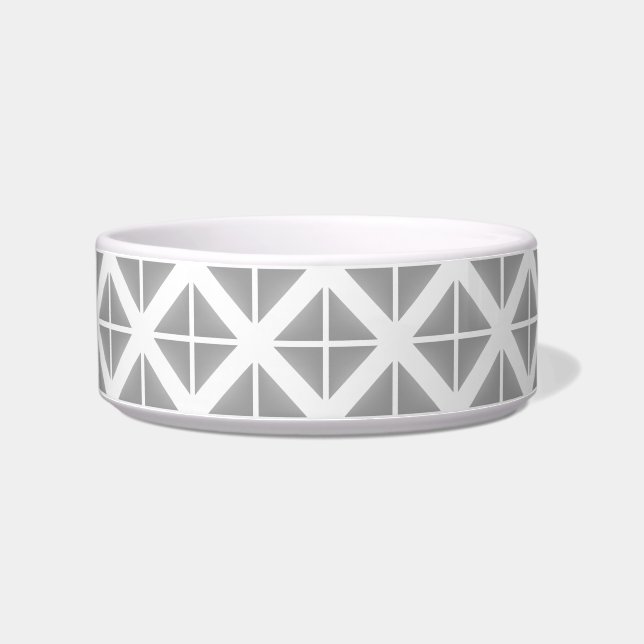 Gray Trendy Triangle Pattern Napf (Links)