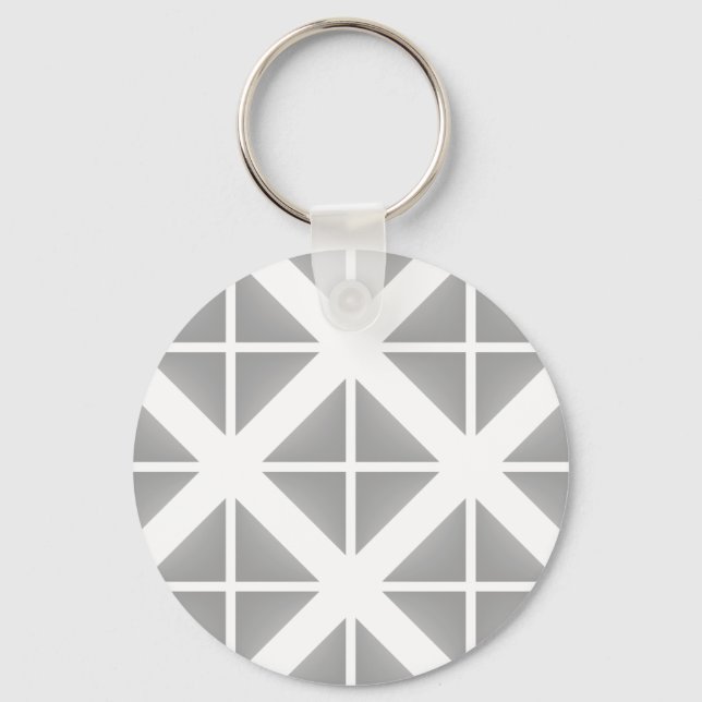 Gray Trendy Triangle Pattern Schlüsselanhänger (Vorderseite)