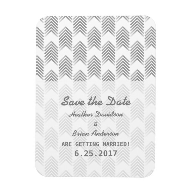 Gray Tribal Arrows Save the Date Flexi Magnet (Vertikal)