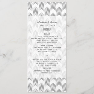 Gray Tribal Arrows Wedding Menu Menükarte