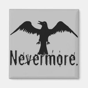 Gray Tribal Raven Nevermore Magnet