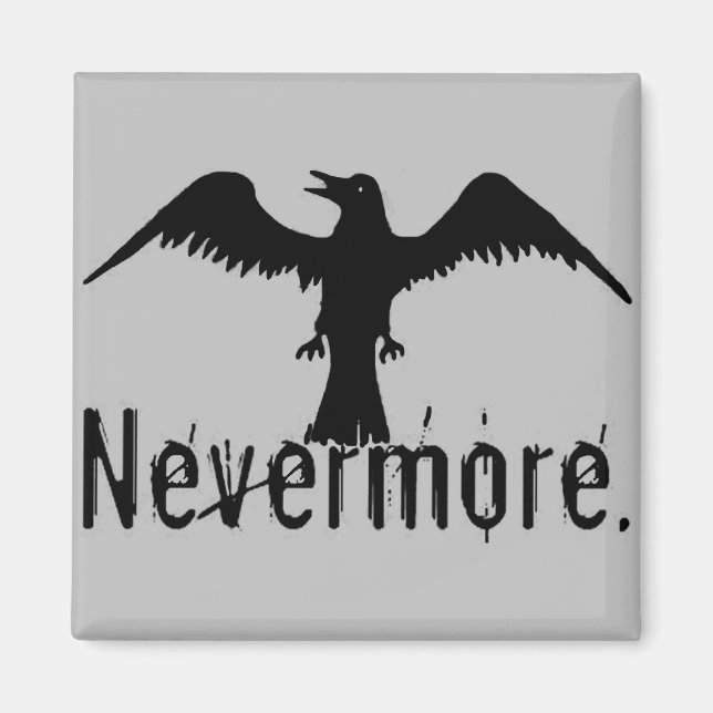 Gray Tribal Raven Nevermore Magnet (Vorne)