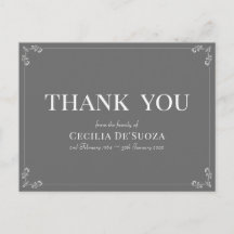 Gray Vielen Dank Beileid Beerdigung Elegant Einfac