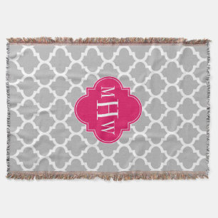 Gray Welch marokkanischer #5 Raspberry 3 Initial M Decke