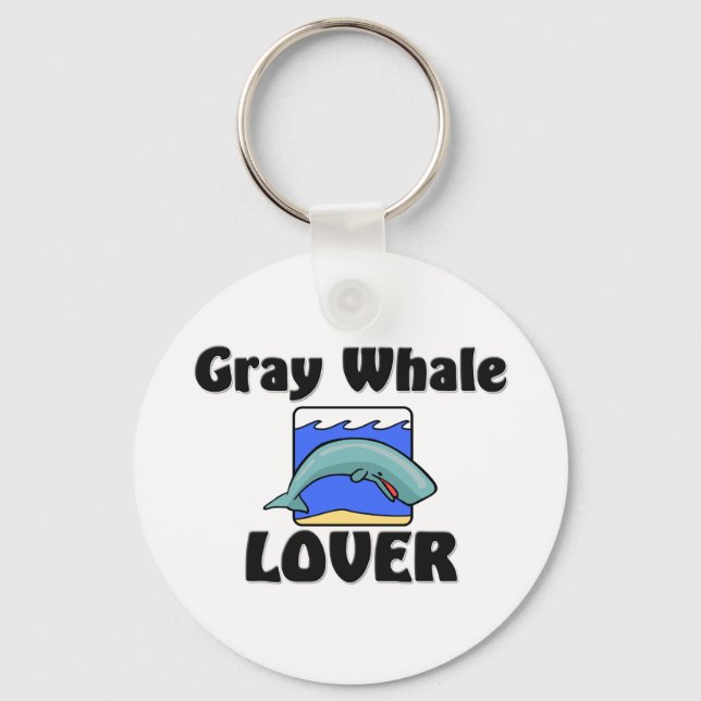 Gray Whale Lover Schlüsselanhänger (Vorderseite)