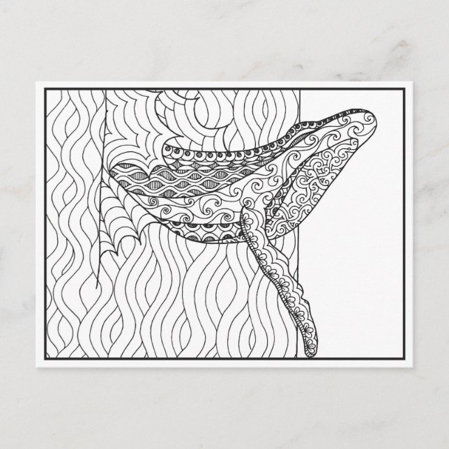 Gray Whale Postcard Postkarte (Vorderseite)