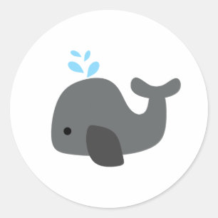 Gray Whale Runder Aufkleber