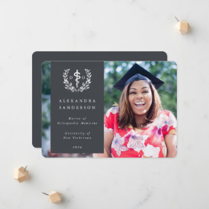 Gray+White Doctor of Osteopathic Medicine Foto Ankündigung