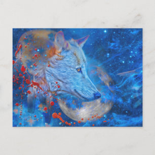 GRAY WOLF ALPHA WAVES POSTKARTE