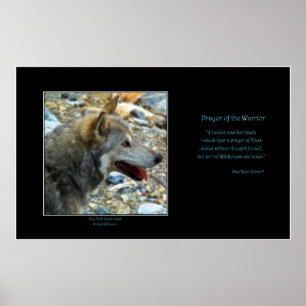 GRAY WOLF Art Poster & Wilderness Gedicht