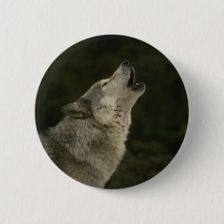 Gray Wolf Button