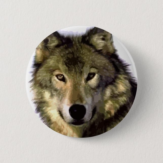 Gray Wolf Button (Vorderseite)