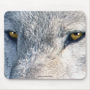Gray Wolf Eyes Wildlife Art Mousemat Mousepad