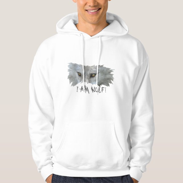GRAY WOLF EYES Wildlife Hoodie (Vorderseite)