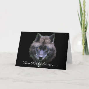 GRAY WOLF EYES Wildlife Supporter leere Notizkarte Karte