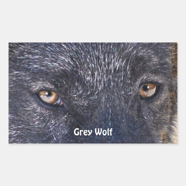 GRAY WOLF EYES Wildlife Supporter Stickers (Vorderseite)
