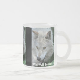 GRAY WOLF EYES Wildlife Supporter Trinkbehälter Mattglastasse