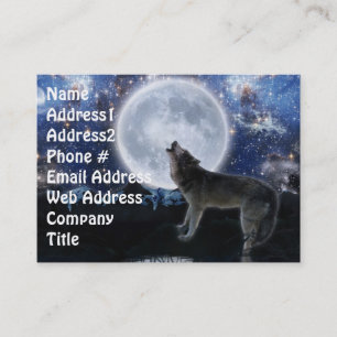Gray Wolf Fantasy Art Business Cards Visitenkarte