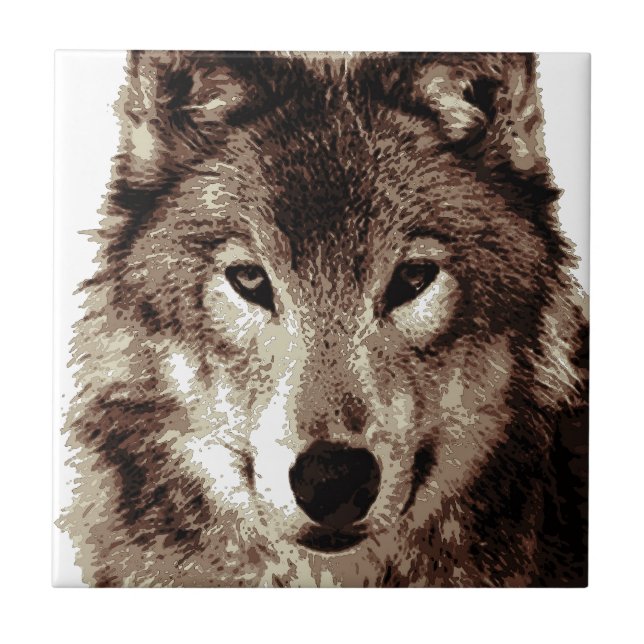 Gray Wolf Fliese (Vorderseite)