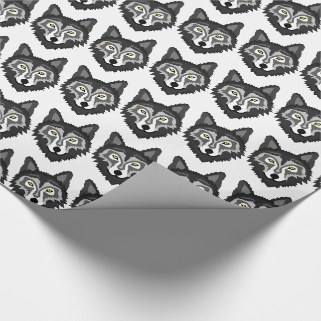 Gray Wolf Geschenkpapier (Ecke)