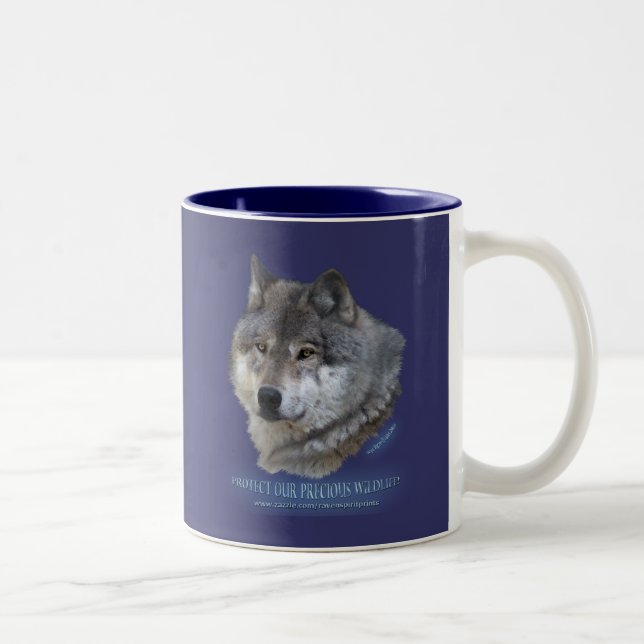 GRAY WOLF HEAD Tasse (Rechts)