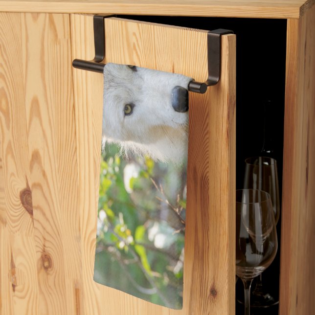 Gray Wolf, kanadische Tierfotografie Geschirrtuch (Drittel gefaltet)