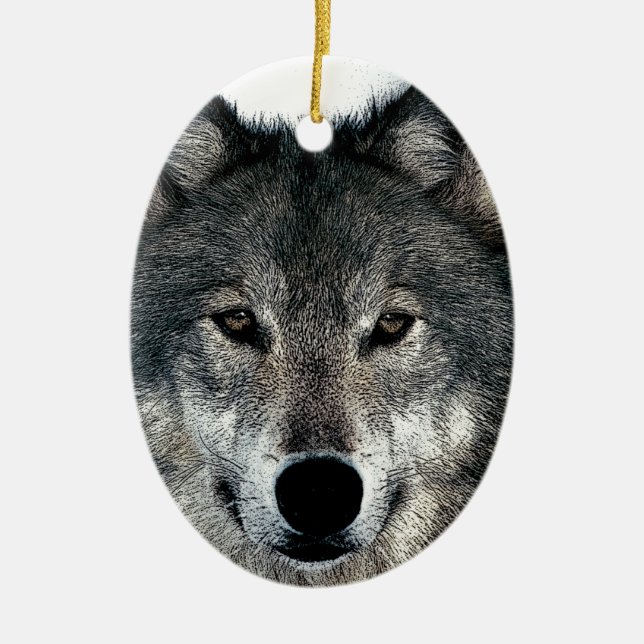 Gray Wolf Keramikornament (Vorne)
